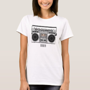 Radioillustration tecknad t shirt