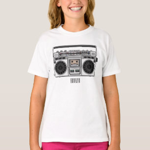 Radioillustration tecknad t shirt