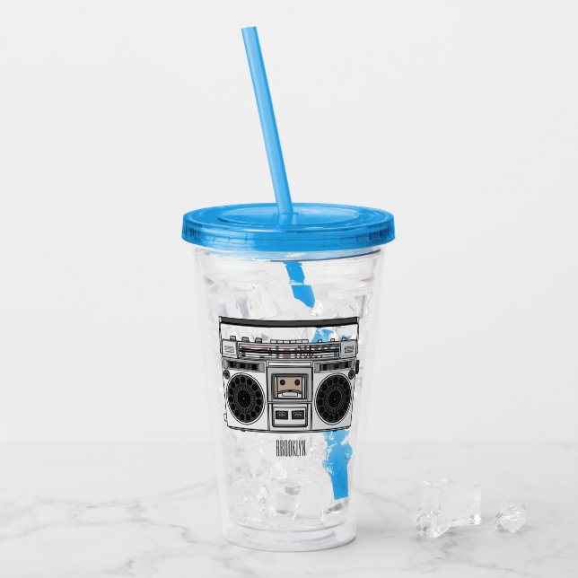 Radioillustration tecknad take away mugg (Framsida Ice)
