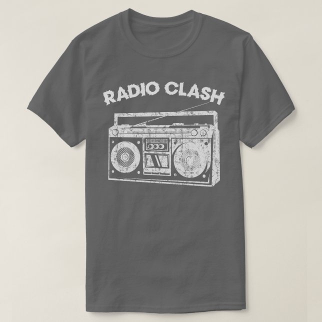 Radioklammer för retro-segmentsradio t shirt (Design framsida)