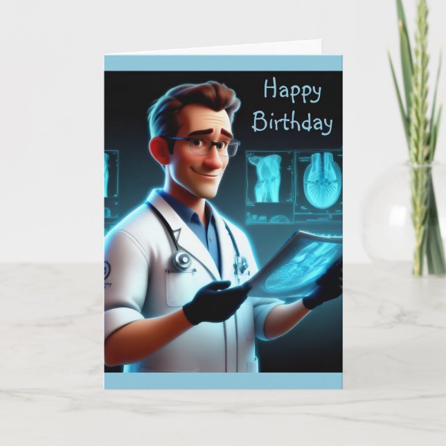 Radiolog Birthday Card Kort (Framsida)
