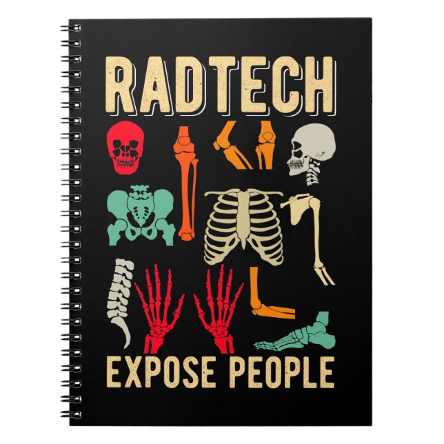 Radiolog Skeletons Xray Funny Radiology Anteckningsbok (Framsidan)