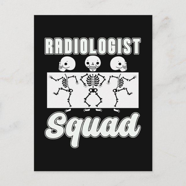 Radiolog Squad Radiology X-Ray Rad Tech Xray Helg Vykort (Framsida)