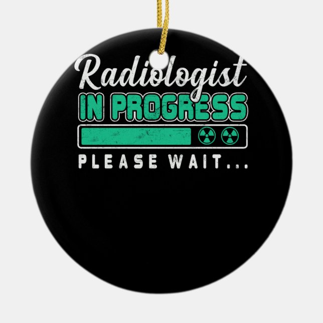 Radiologen är under arbete. Vänta på framtida radi Julgransprydnad Keramik (Framsidan)