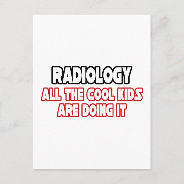 Radiologi... Coola barn Vykort (Framsida)