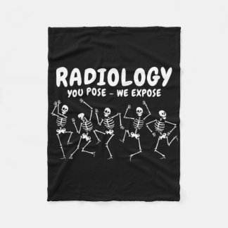 Radiologi du tror att vi exponerar Dancing Skeleto Fleecefilt