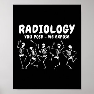 Radiologi du tror att vi exponerar Dancing Skeleto Poster