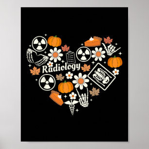 Radiologi Fall Heart Xray Tech Höstkolumpump än Poster