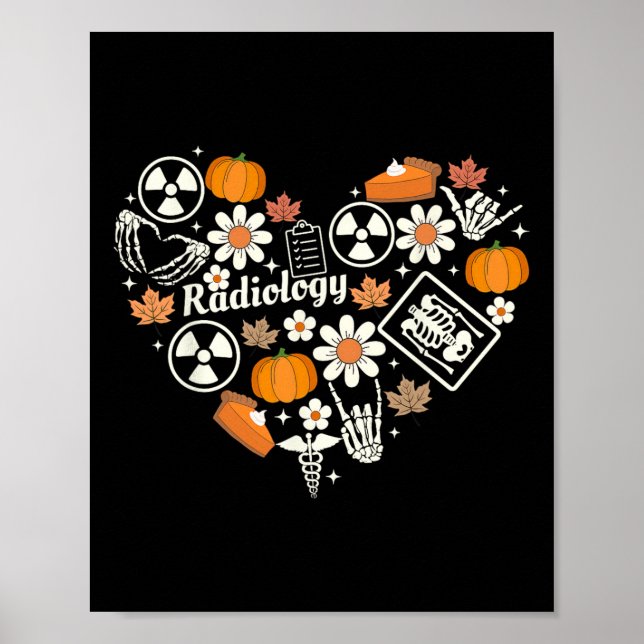 Radiologi Fall Heart Xray Tech Höstkolumpump än Poster (Framsidan)