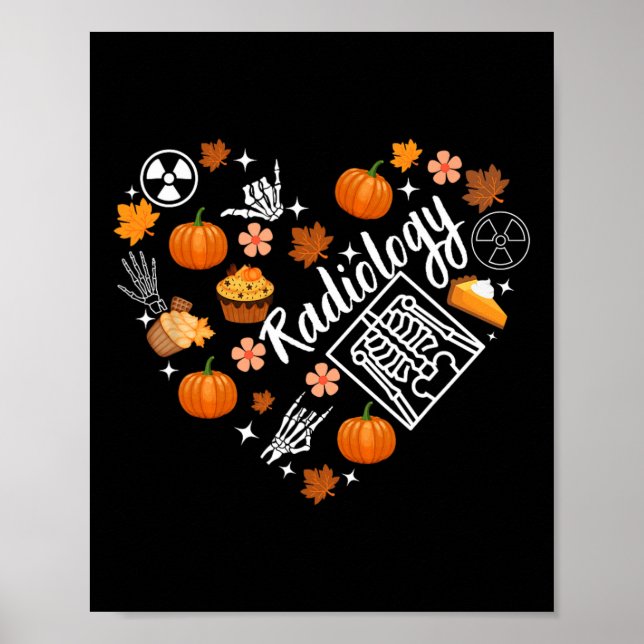 Radiologi Fall Heart Xray Tech Höstkolumpump än Poster (Framsidan)