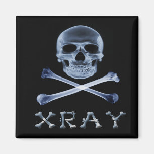 RADIOLOGI JOLLY ROGER för RÖNTGENSTRÅLEPIRATfla Magnet