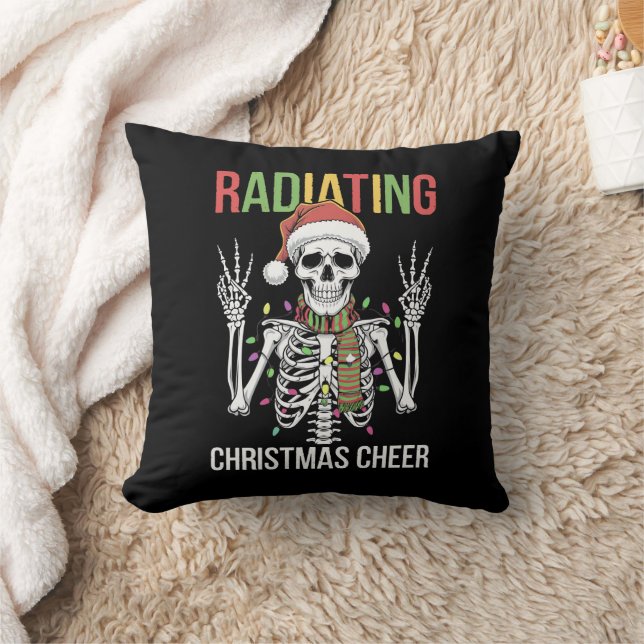 Radiologi jul tomte skelett röntgen tekniker kudde (Filt)