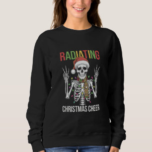 Radiologi jul tomte skelett röntgen tekniker t shirt