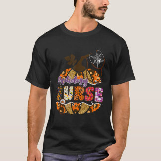 Radiologi Nurse Halloween Pumpkin Leopard Nursing T Shirt