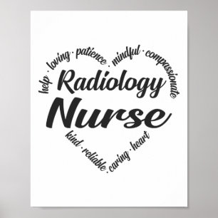 Radiologi Nurse Heart Ord Cloud Poster