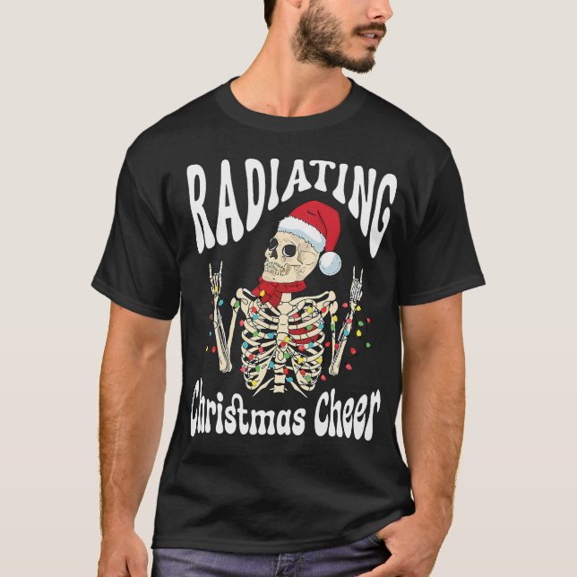 Radiologi Radilogy jul Cheer X-Ray Rad Tech T Shirt (Framsida)