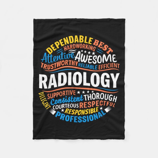Radiologi Roligt Rad Tech-vecka Tacksamhet Radiolo Fleecefilt (Framsidan)