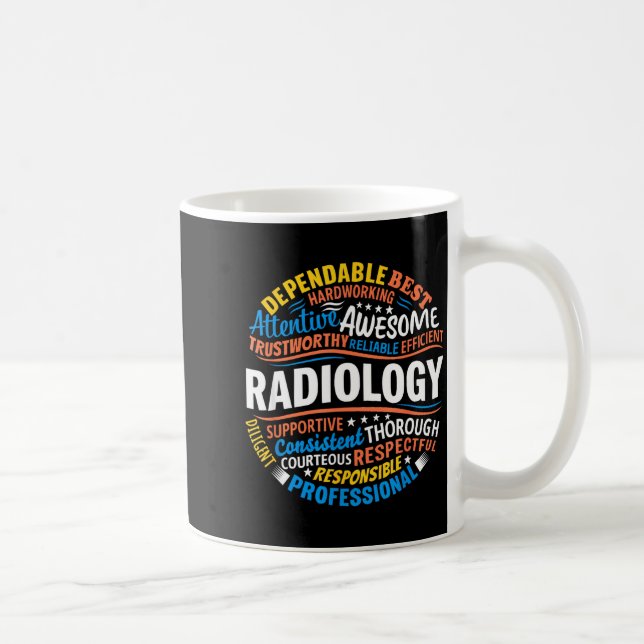 Radiologi Roligt Rad Tech Vecka Tacksamhet Radiolo Kaffemugg (Höger)