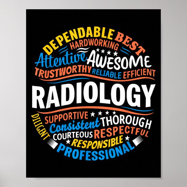 Radiologi Roligt Rad Tech Vecka Tacksamhet Radiolo Poster (Framsidan)