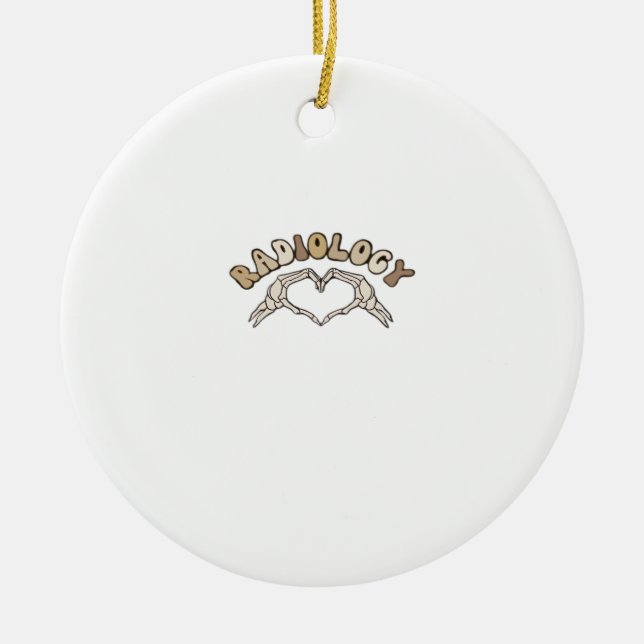 Radiologi Skeleton Heart Händer Classic Julgransprydnad Keramik (Framsidan)