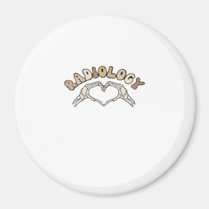 Radiologi Skeleton Heart Händer Classic Magnet