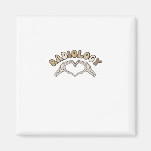 Radiologi Skeleton Heart Händer Classic Magnet
