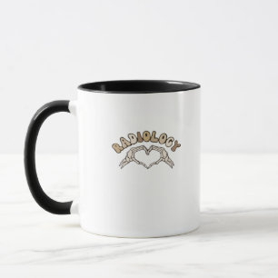 Radiologi Skeleton Heart Händer Classic Mugg