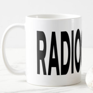 RADIOLOGI Svart Typography Mugg