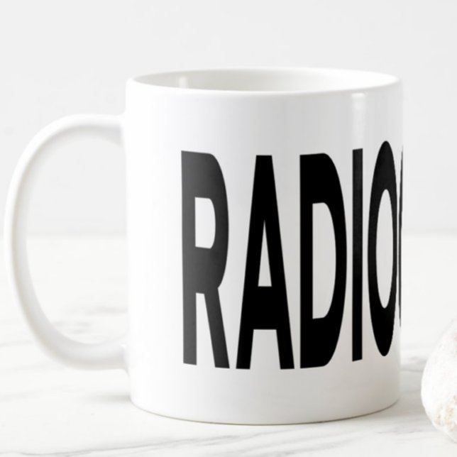 RADIOLOGI Svart Typography  Mugg (Skapare uppladdad)