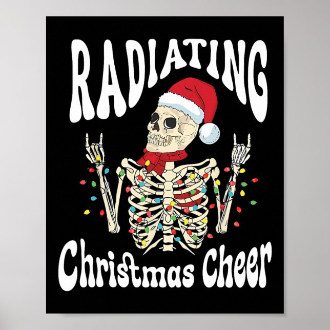Radiologi utstrålar julglädje Röntgen Röntgensjuks Poster (Framsidan)
