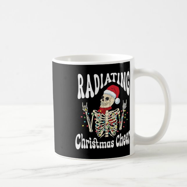 Radiologi utstrålar julglädje Röntgenstråle Rad Te Kaffemugg (Höger)