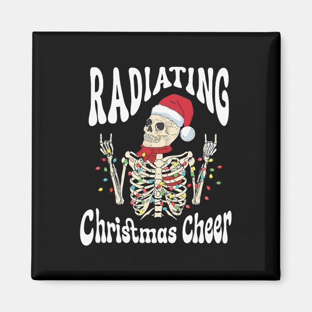 Radiologi utstrålar julglädje Röntgenstråle Rad Te Magnet (Framsidan)