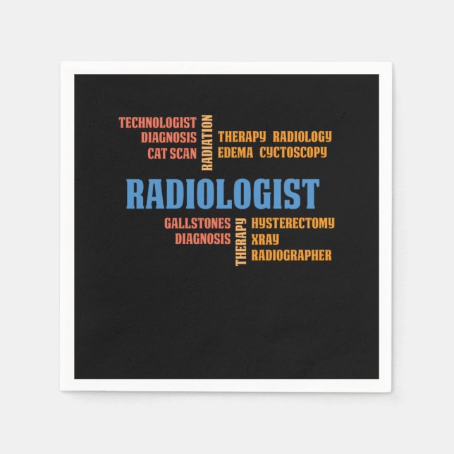 Radiologist Technolog Radiology Xray Diagnosis Pappersservett (Framsidan)