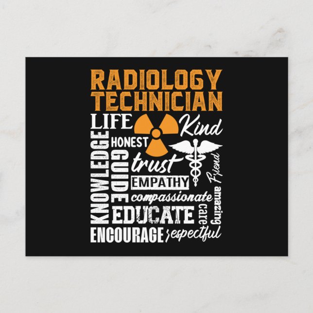 Radiologitekniker Rad Tech Technolog Xray Vykort (Framsida)