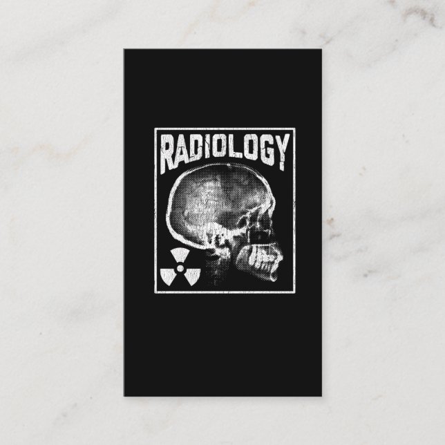 Radiologitekniker Skull Xray Technolog Visitkort (Framsida)