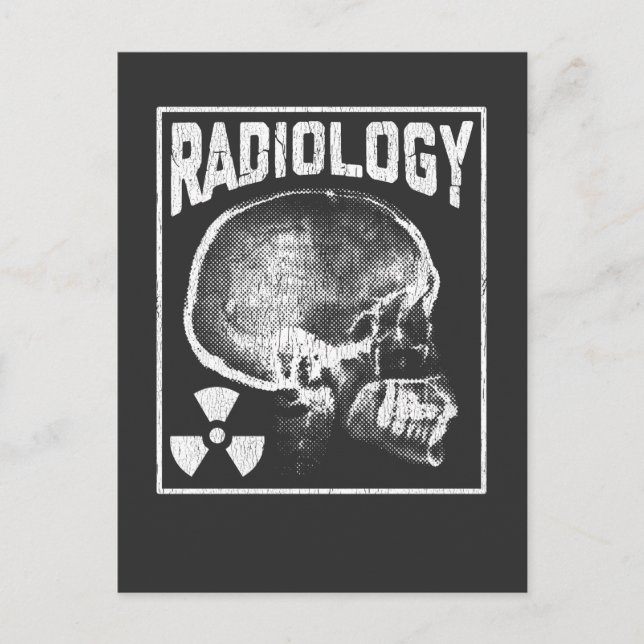 Radiologitekniker Skull Xray-teknolog Vykort (Framsida)