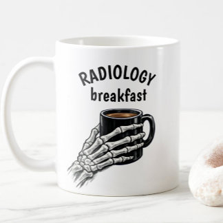 RADIOLOGY Breakfast Coffee Skeleton Hand Kaffemugg