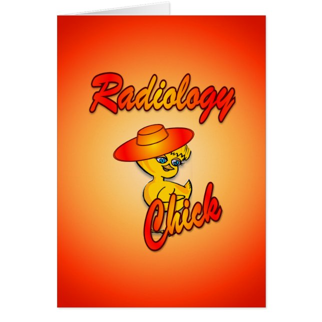 Radiology chick #5 hälsningskort (Framsidan)
