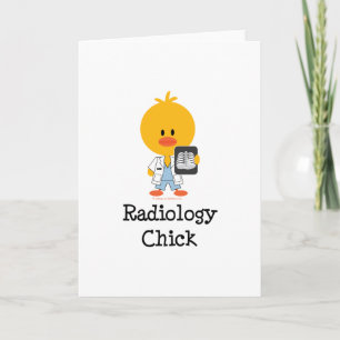 Radiology Chick Greeting Card Kort