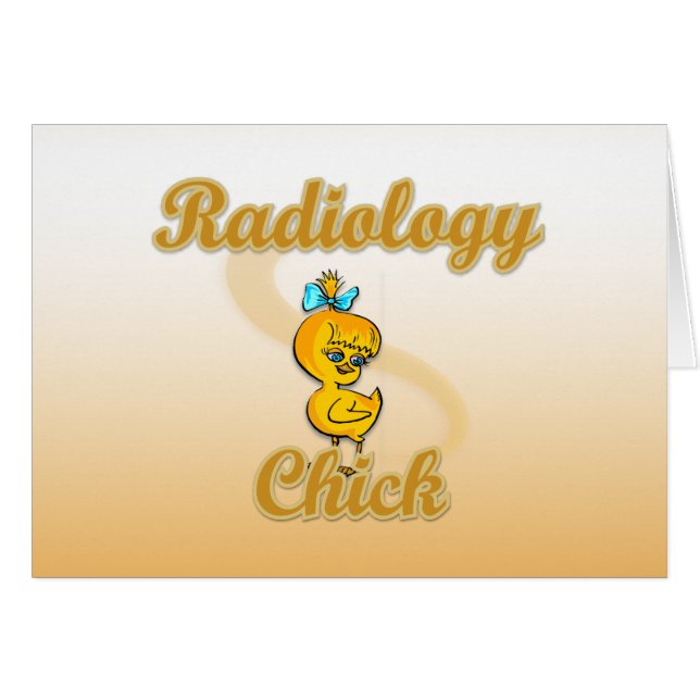 Radiology Chick Hälsningskort (Framsidan Horizontal)