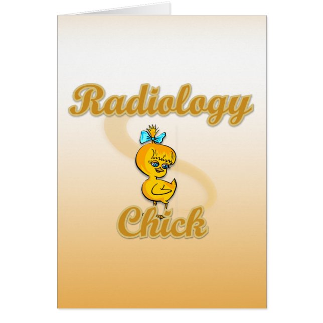 Radiology Chick Hälsningskort (Framsidan)