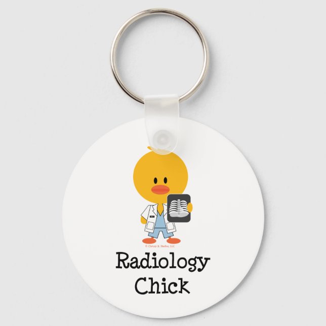 Radiology Chick Keychain Nyckelring (Framsida)