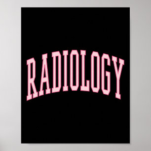 Radiology Cute Rosa Preppy Nurse Ct Mri Rad Tech Poster