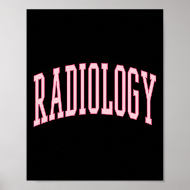 Radiology Cute Rosa Preppy Nurse Ct Mri Rad Tech Poster (Framsidan)