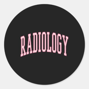 Radiology Cute Rosa Preppy Nurse Ct Mri Rad Tech Runt Klistermärke
