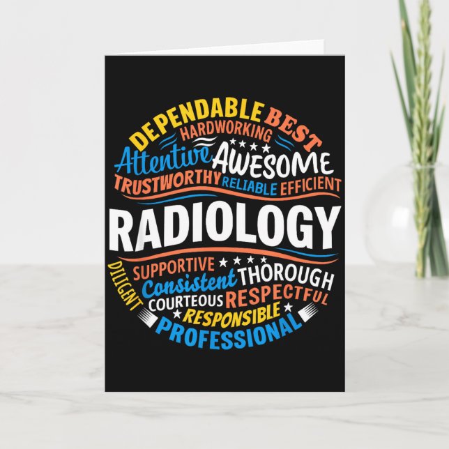 Radiology Funny Rad Tech Week Appreciation Radiolo Kort (Framsida)