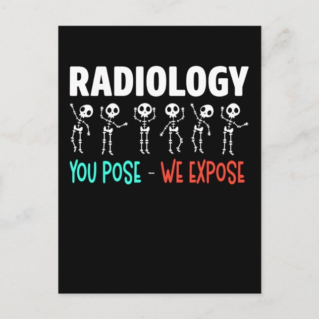 Radiology Humor Xray Skeletons Radiolog Vykort (Framsida)