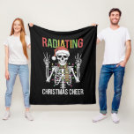 Radiology jultomten Skeleton Xray Technician Fleecefilt<br><div class="desc">Radiology Santa Skeleton Xray Technician Rad Tech</div>