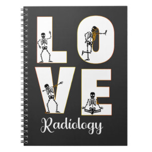 Radiology Kärlek Radiolog Skeleton XRay Anteckningsbok