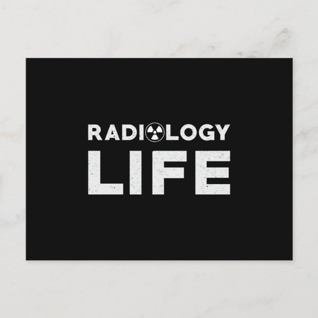 Radiology Life Rad Techs Technolog Xray Tech Vykort (Framsida)